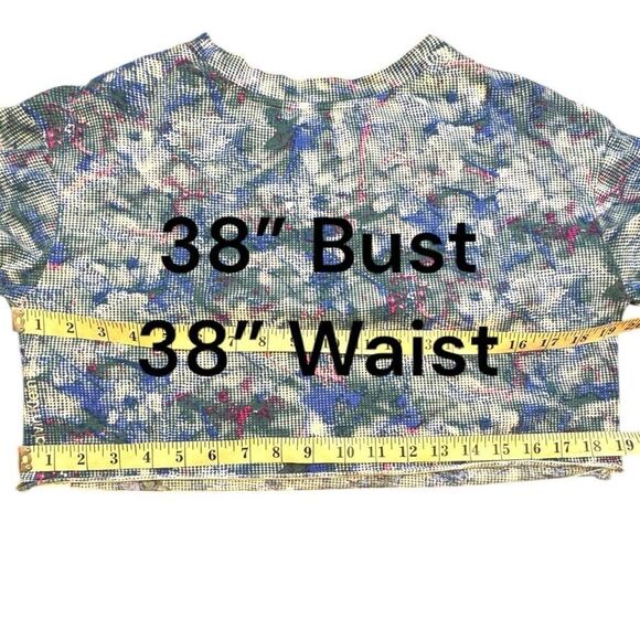 Calvin Klein Performance Cyber Floral Crop Tee Sz XS - Picture 10 of 12